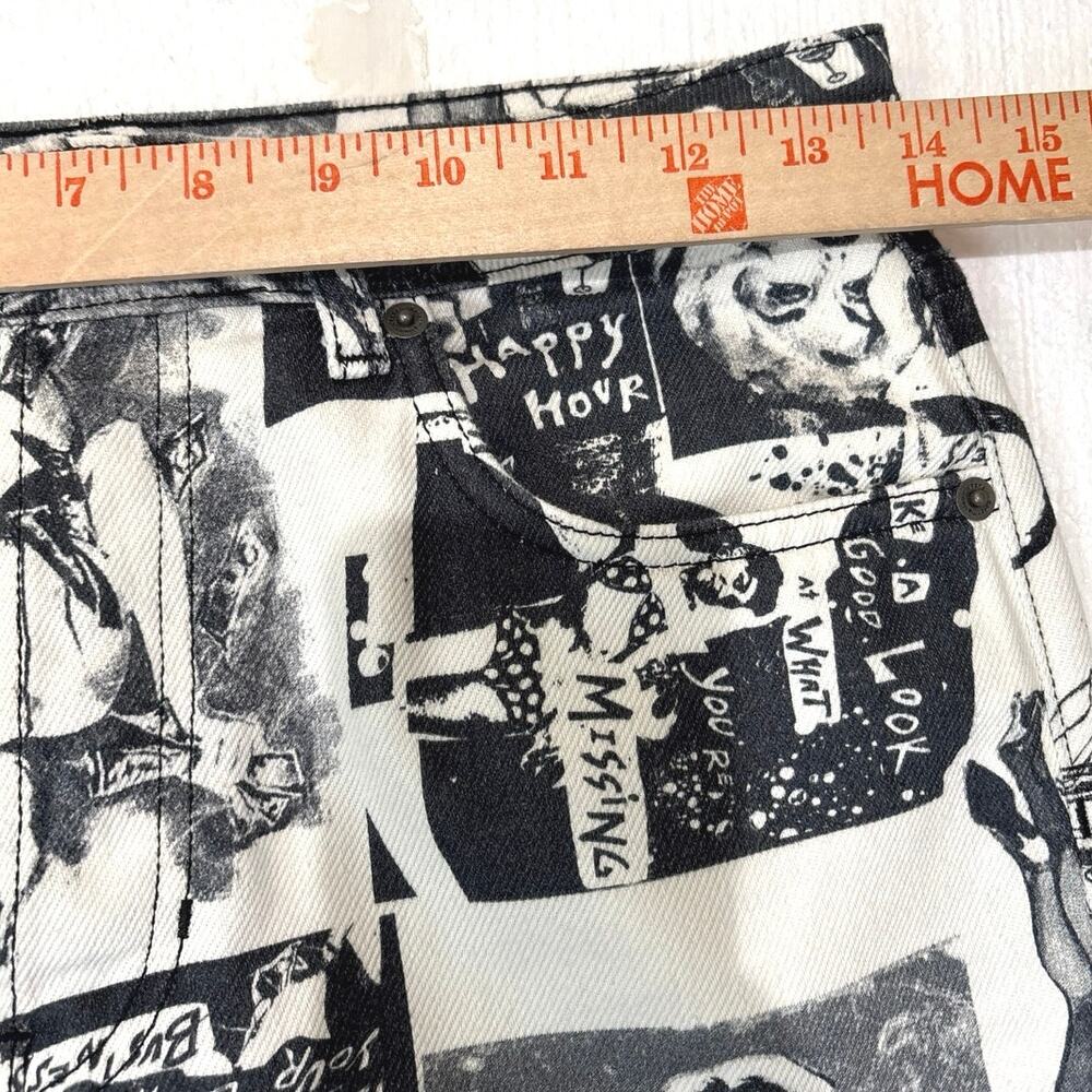 Reformation Monochrome Graphic Wide Leg Jeans - Picture 11 of 13